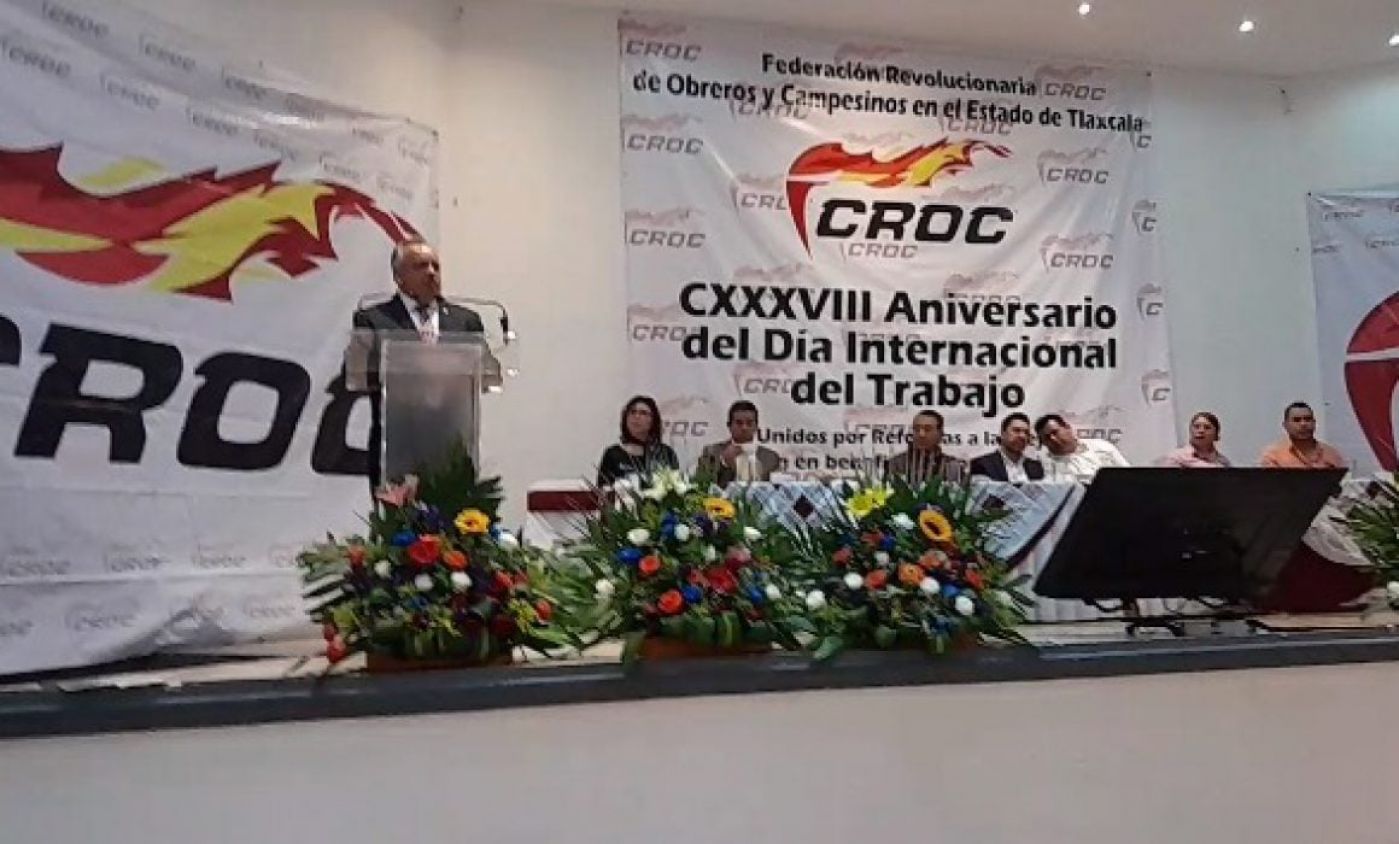 Llama CROC a generar condiciones dignas para trabajadores en Tlaxcala
