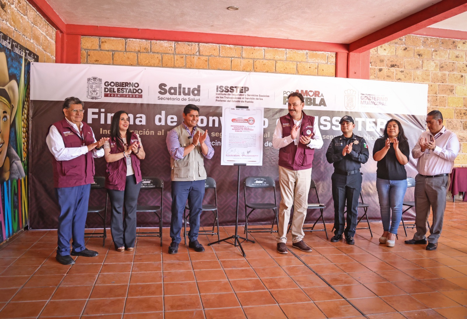 Cuautlancingo otorgará seguridad social a policías mediante convenio con ISSSTEP