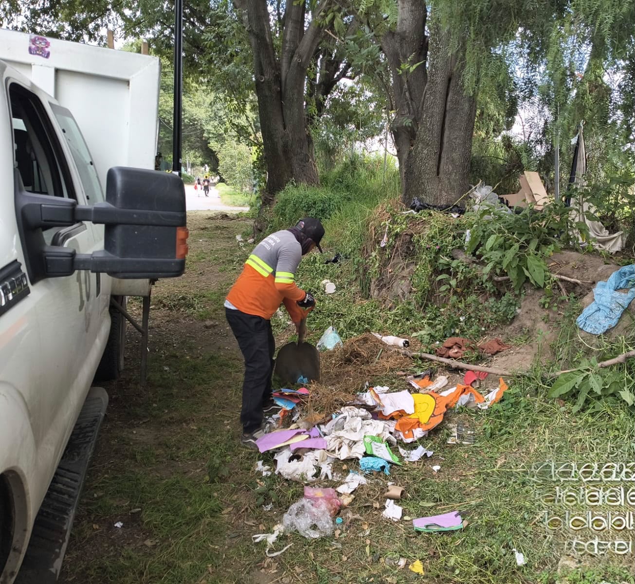 Tonantzin Fernández refuerza, con el Organismo Operador del Servicio de Limpia, atención en la Gran Pirámide