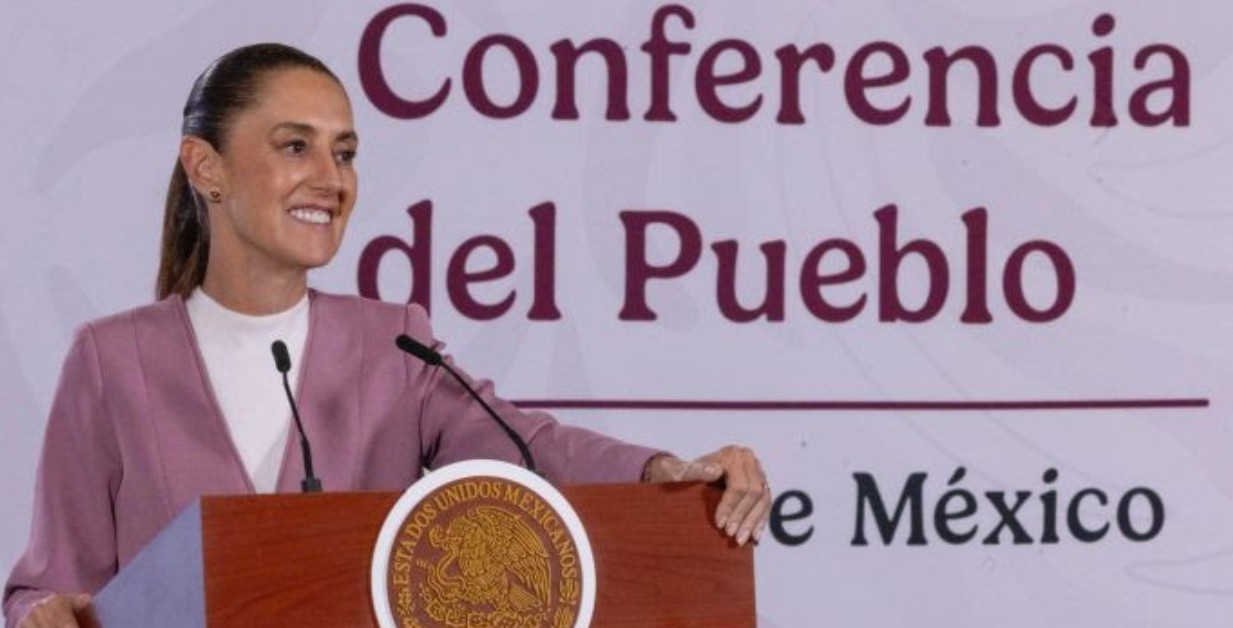 Claudia Sheinbaum durante una conferencia matutina