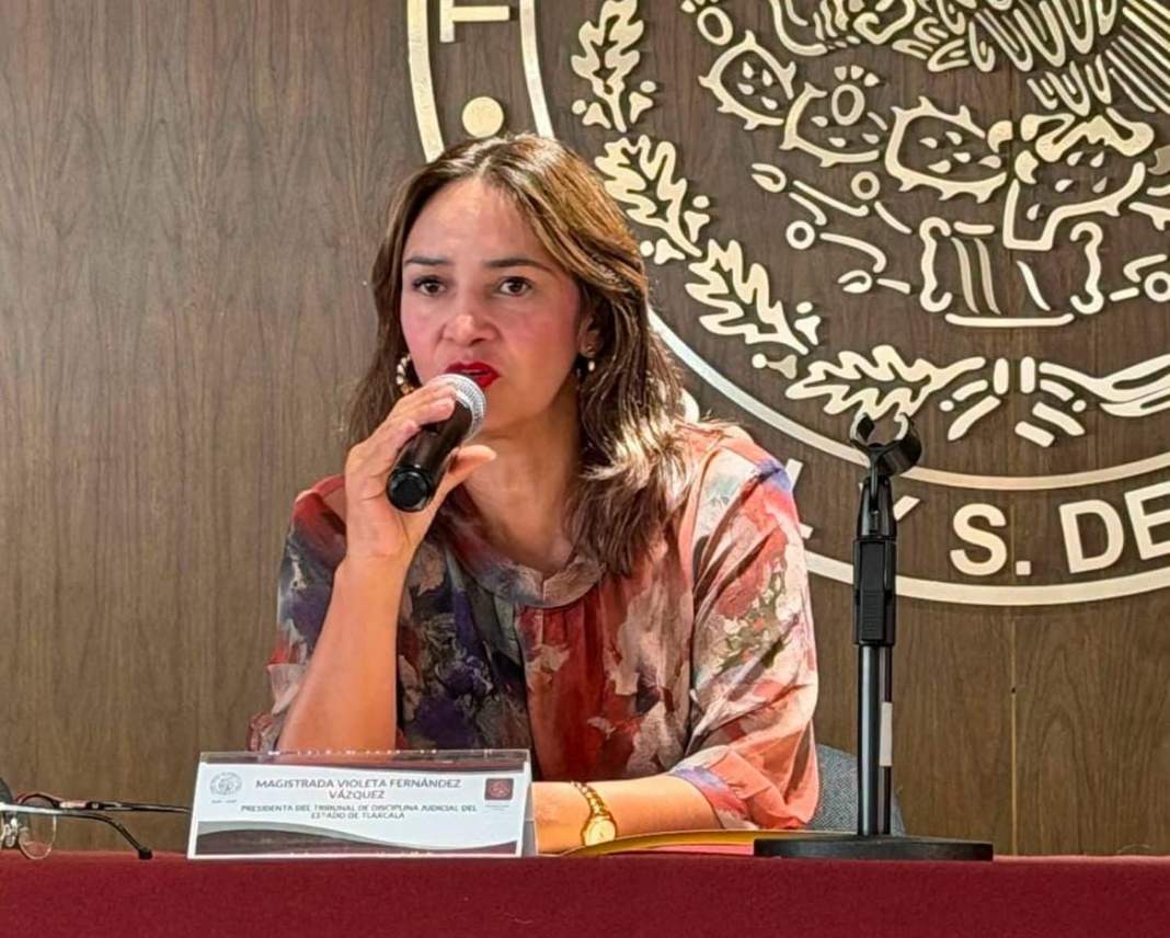 Magistrados del Tribunal de Disciplina Judicial durante una sesión en Tlaxcala.