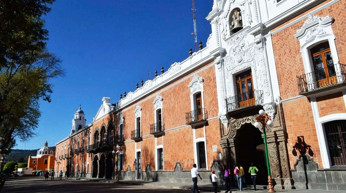 Cielo parcialmente nublado sobre la ciudad de Tlaxcala.