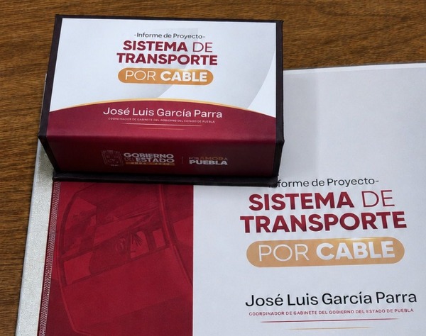 Gobierno entrega proyecto del cablebús al Ayuntamiento de Puebla y el Congreso del Estado