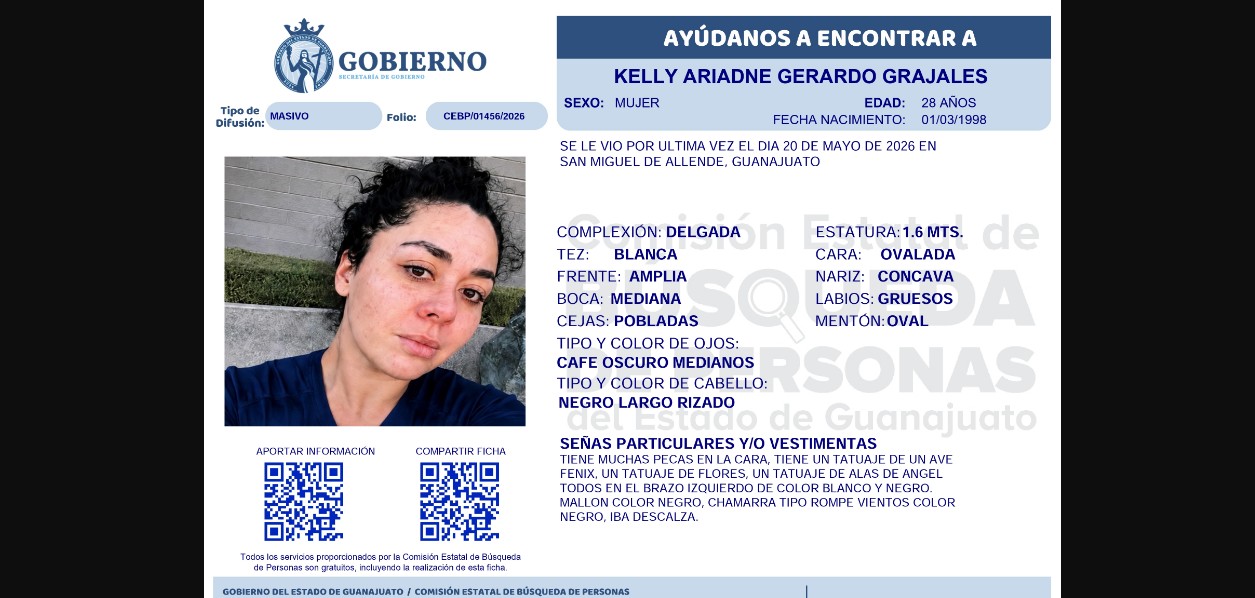 Ficha de búsqueda de Kelly Ariadne Gerardo Grajales