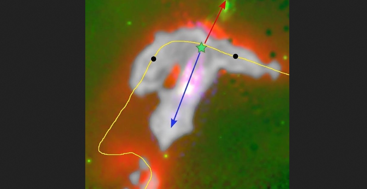 Molécula HNCO en una región donde nacen estrellas