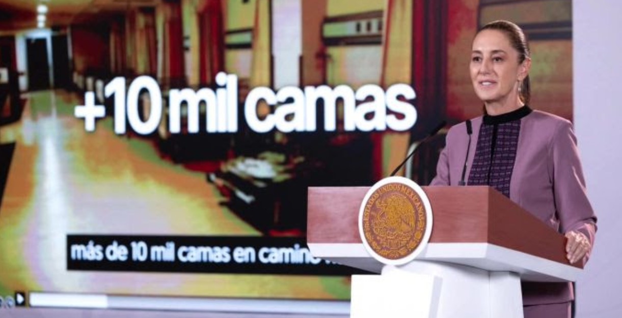 Claudia Sheinbaum durante conferencia sobre salud