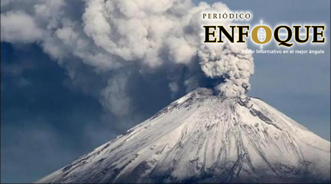 Volcán Popocatépetl continúa arrojando ceniza presentando columnas de metros de altura