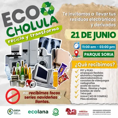 Eco Cholula, recicla y transforma