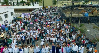Roxana Luna y Demetrio Romero encabezan marcha por la dignidad y defensa del voto