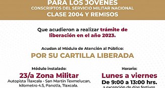 Ayuntamiento de Chiautempan y la Sedena informan sobre trámites de liberación clase 2004