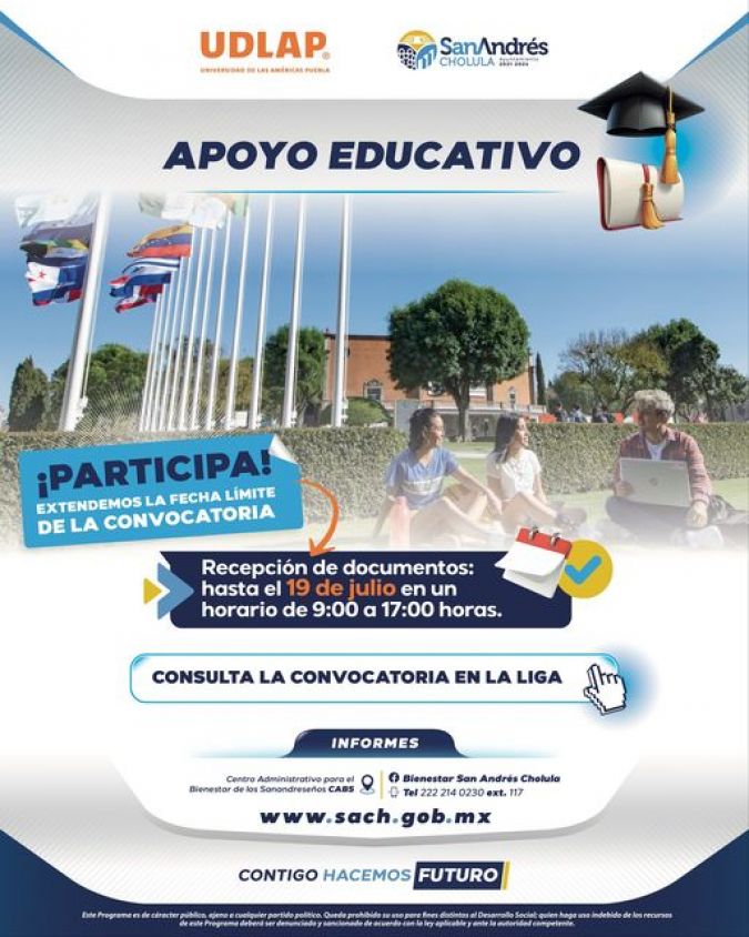 Permanente compromiso con la educación de jóvenes: Ayuntamiento de San Andrés Cholula