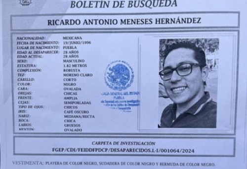 Desaparición de Ricardo Meneses fue premeditada, estima Fiscalía