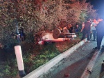 Aparatoso choque múltiple en la autopista Tlaxcala-Texmelucan deja al menos cinco lesionados