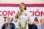 Foto: Cortesía A grito de "¡Gobernadora!" Morenistas reciben a Ana Lilia Rivera en Convención Tlaxcalteca