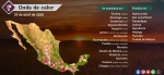 Foto: Cortesía Mapa del clima en México con zonas de lluvia y altas temperaturas