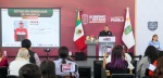 Foto: Cortesía Autoridades de seguridad de Puebla durante una conferencia.