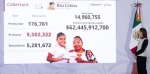 Foto: Cortesía Presidenta Claudia Sheinbaum anuncia el inicio de pagos de la Beca Rita Cetina.