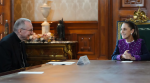 Foto: Cortesía Claudia Sheinbaum durante reunión con Pietro Parolin.