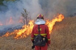 Foto: Cortesía Bomberos combaten un incendio forestal en Almería, España.