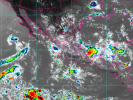 Foto: Cortesía Imagen satelital de sistemas de baja presión en el Pacífico mexicano.