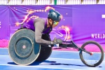 Foto: Cortesía Para atletas de Tlaxcala compiten en la pista durante el WPA Grand Prix 2026.