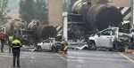 Foto: Cortesía Tráiler incendiado sobre la autopista Chamapa-Lechería.