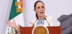 Foto: Cortesía Sheinbaum hablando en conferencia sobre visita a Palenque