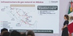 Foto: Cortesía Claudia Sheinbaum durante la presentación del Plan de Gasoductos en Palacio Nacional