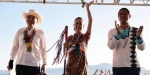 Foto: Cortesía Claudia Sheinbaum durante inauguración del Acueducto Seri en Sonora