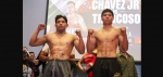 Foto: Cortesía Julio César Chávez Jr. durante el pesaje previo a la pelea en Puebla.