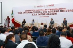 Foto: Cortesía Lorena Cuéllar durante acto sobre acceso a la información pública.