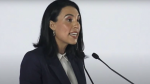 Foto: Cortesía Josefina Rodríguez Zamora durante una declaración pública