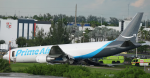 Foto: Cortesía Avión de carga de Amazon accidentado en Miami.