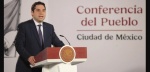 Foto: Cortesía Antonio Martínez Dagnino durante conferencia en Palacio Nacional.